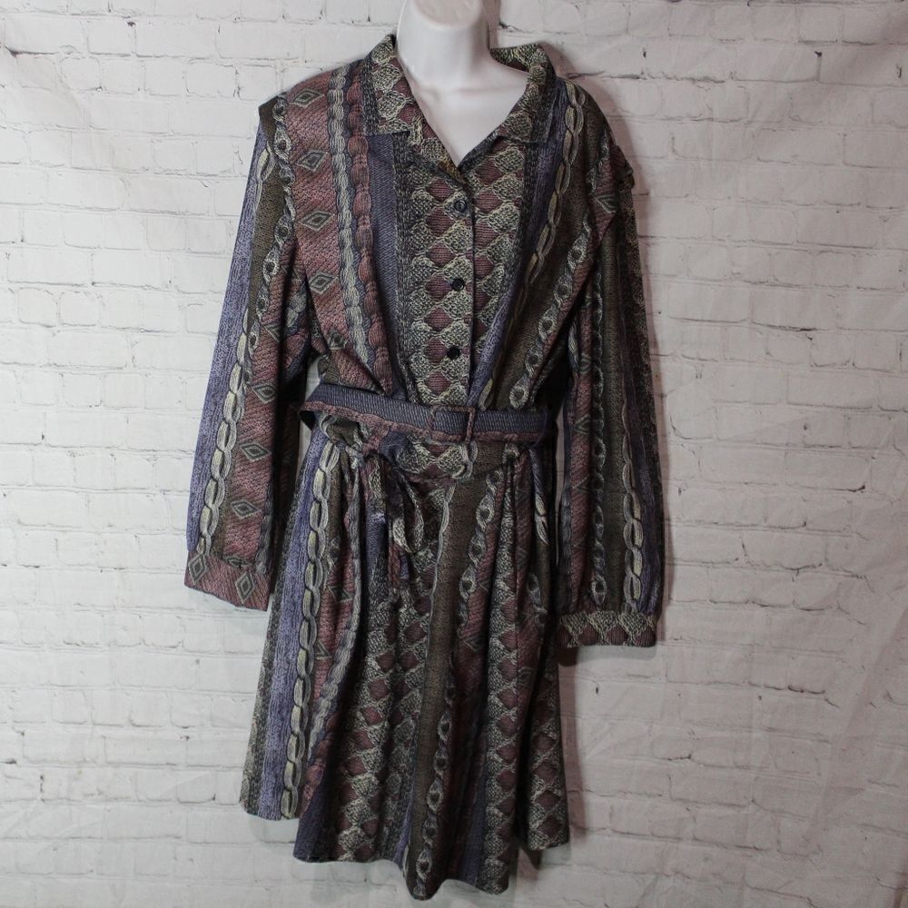 ‎Women's VINTAGE California Looks Long Sleeves Dress 24W Size